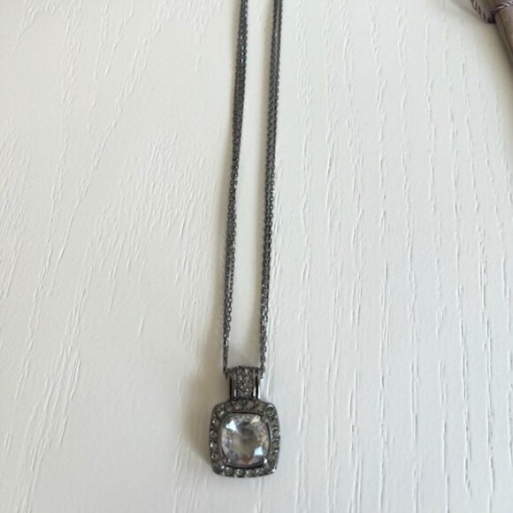 Swarovski Crystal Smoky Quartz Multi Chain Necklace - Picture 3 of 4